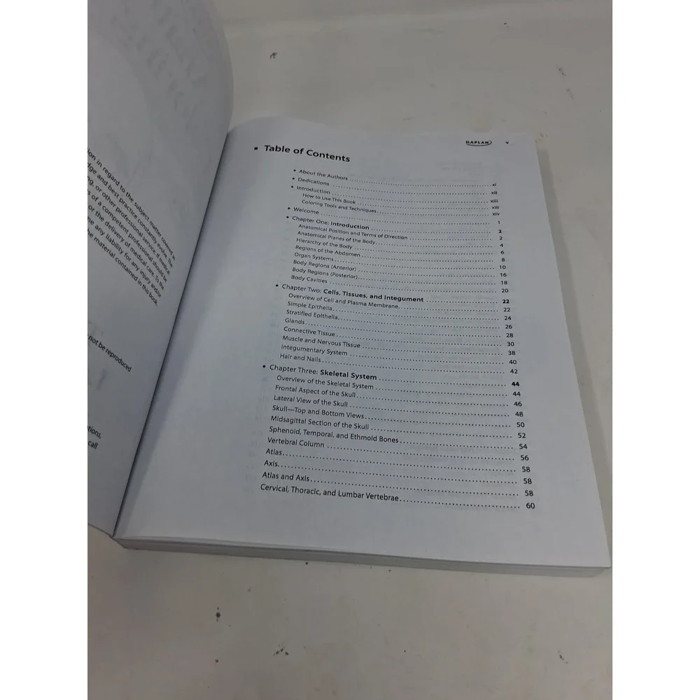 Kaplan Medical Anatomy Coloring Book- Brand New Never Used 9th Edition